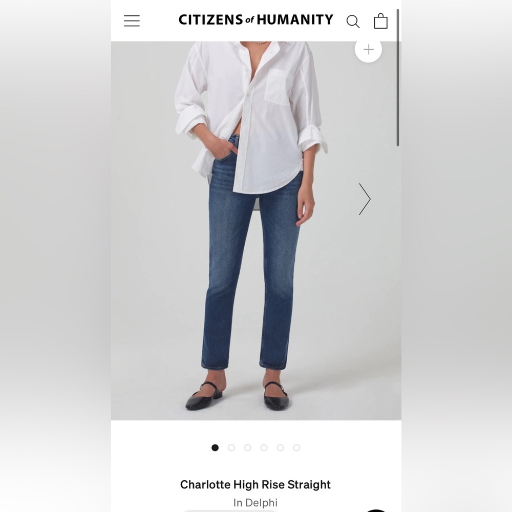 Citizens of Humanity Jeans, Charlotte ankle, button fly, size 30